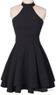 O Neck A Line Homecoming Dress, Sleeveless Chiffon Short Party Dress