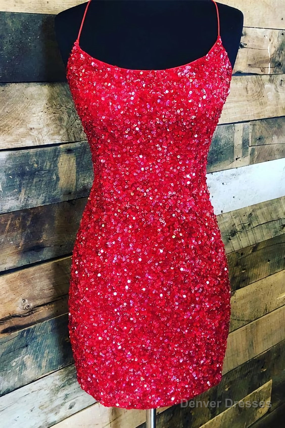 Sparkly Sequin Royal Blue Sheath Homecoming Dress Main image
