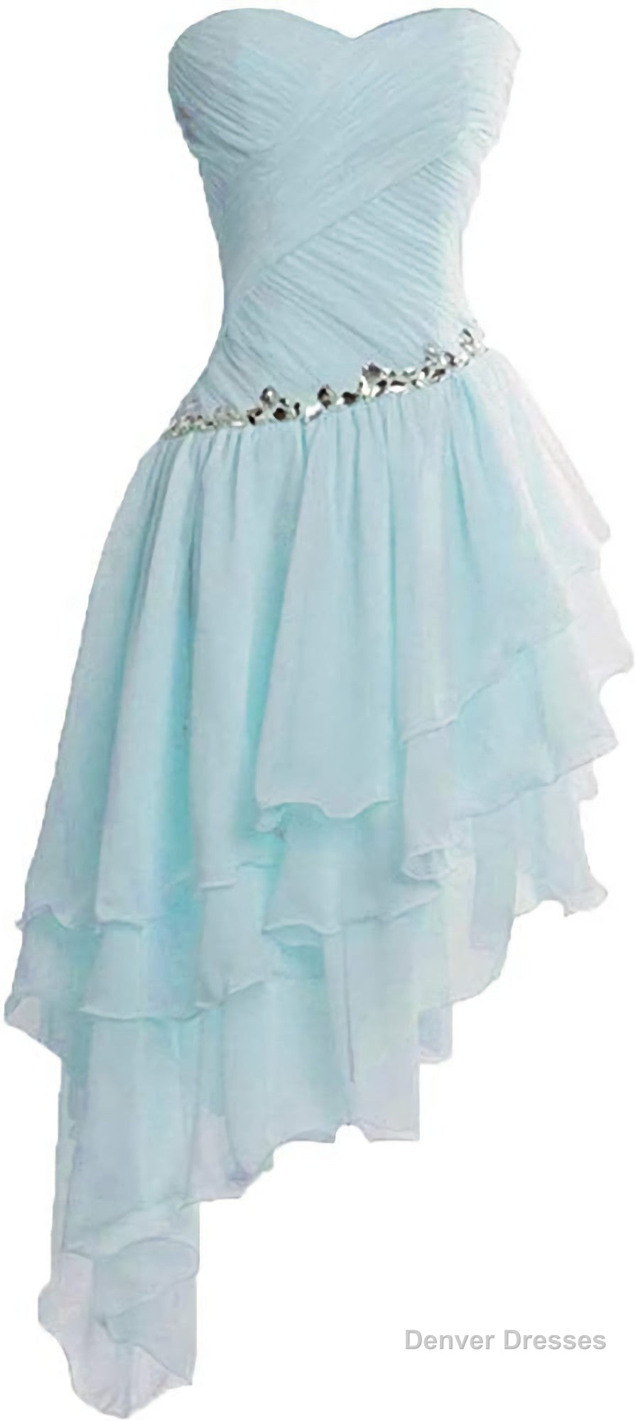 Homecoming Dresses, High Low Chiffon Bridemaid Dresses, Short Main image
