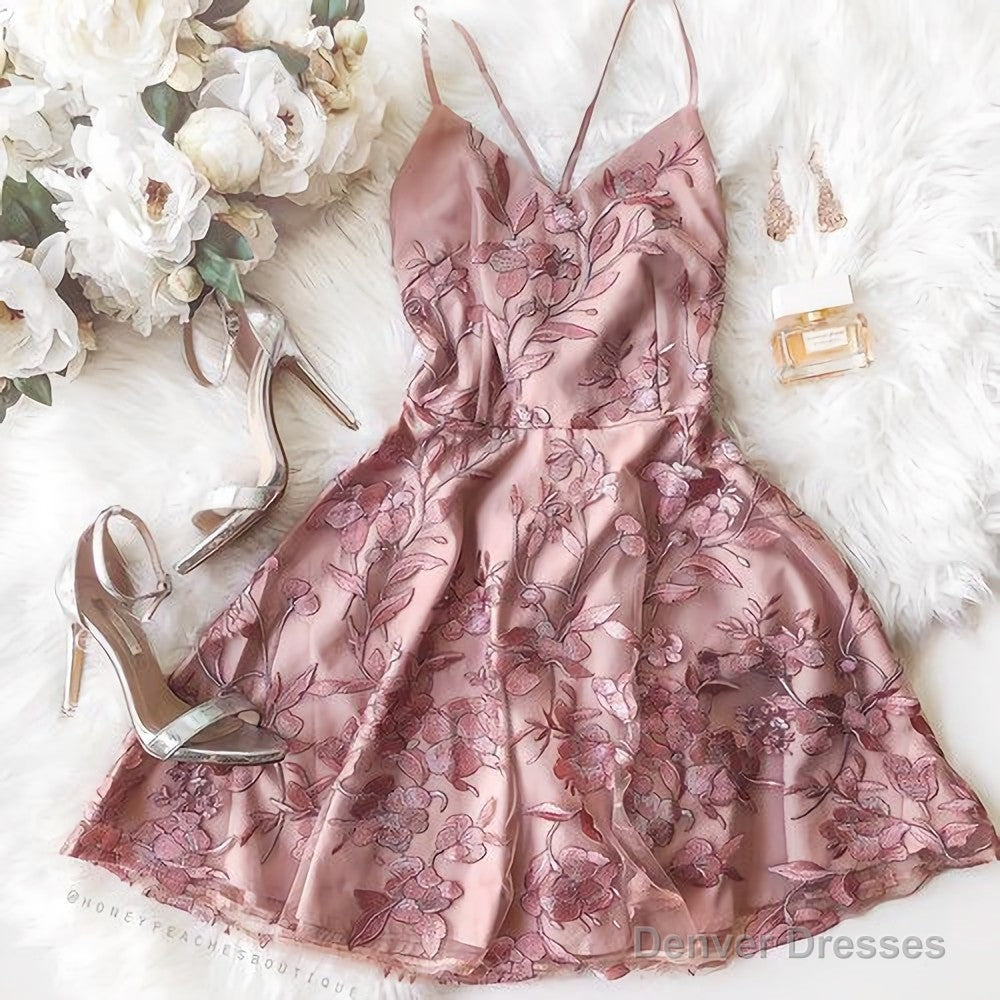 2025 Homecoming Dresses, A Line Pink Short Dress Main image