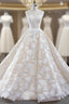 Champagne Ball Gown Tulle Flower Sweetheart Prom Dress