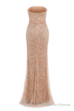 Sky Blue Beading Prom Dresses Sweep Train High Neck Zipper Sleeveless Evening Dresses