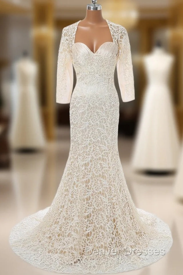 Champagne Mermaid Long Sleeves Mother Of The Bride Dress Main image