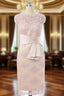 Champagne Sheath Cap Sleeves Mother Of The Bride Dress