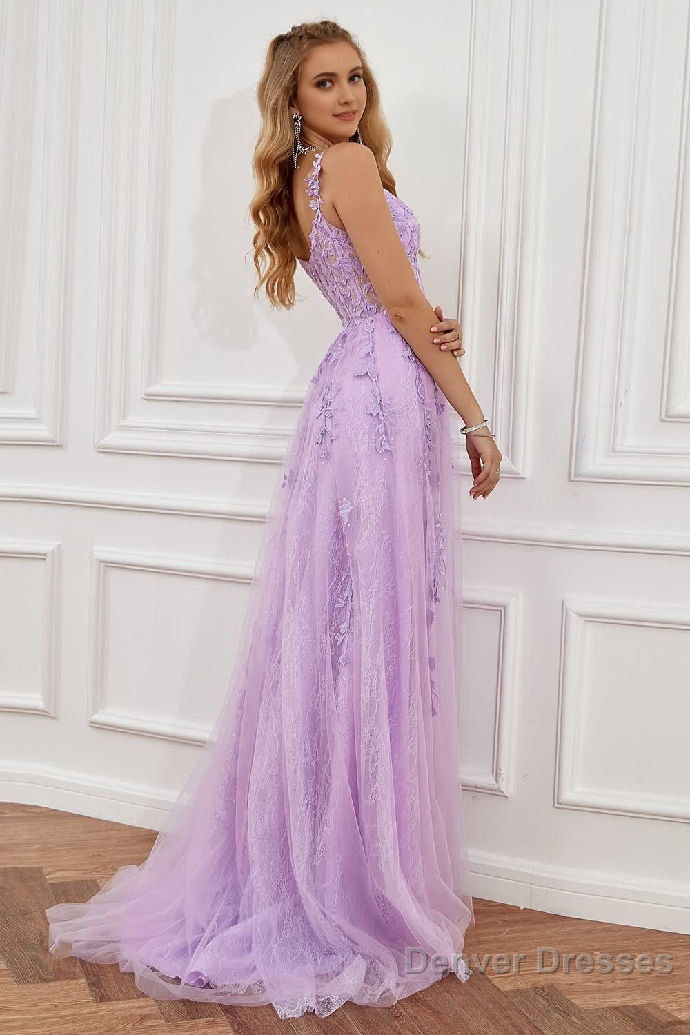 Charcoal Off the Shoulder Prom Dress with Appliques