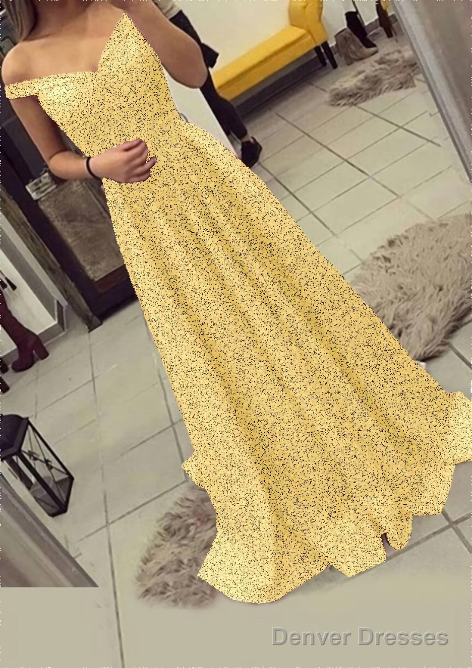 Charmeuse Prom Dresses A-Line/Princess V-Neck Sweep Train