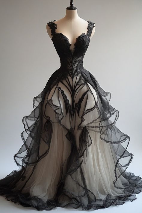 Charming A Line Straps Ruffle Lace Tulle Long Prom Dress Evening Dress Main image