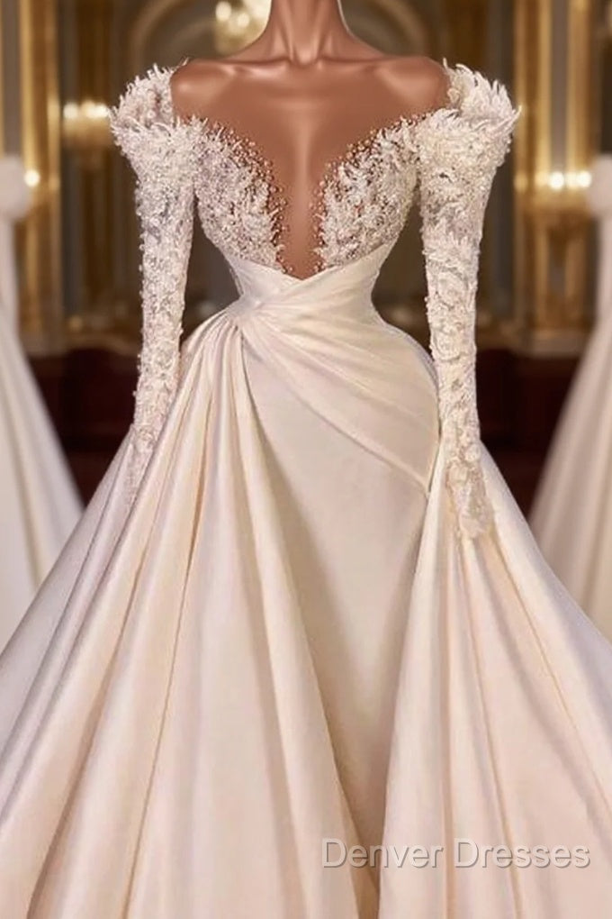 Charming A Line Wedding Dress Prom Dress Main image