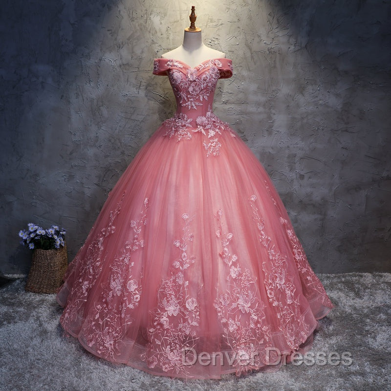 Charming Ball Gown Off-The-Shoulder Tulle Sweet 16 Dress, Quinceanera Dress Secondary image