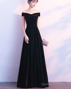 Charming Black Long Bridesmaid Dress, Elegant Formal Gown, Prom Dress