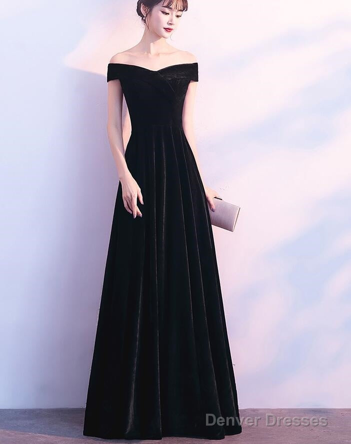 Charming Black Long Bridesmaid Dress, Elegant Formal Gown, Prom Dress