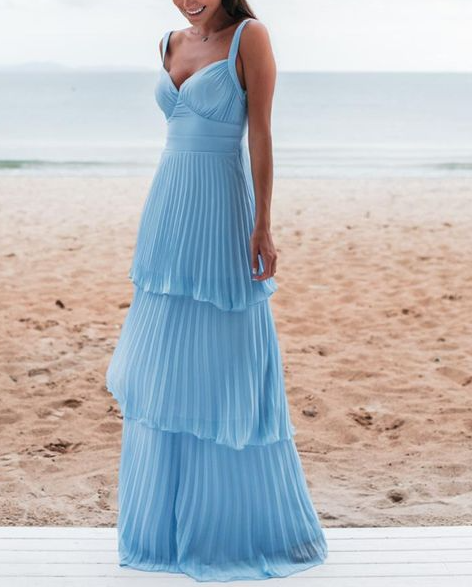 Charming Blue Prom Dress Long Evening Dress Secondary image