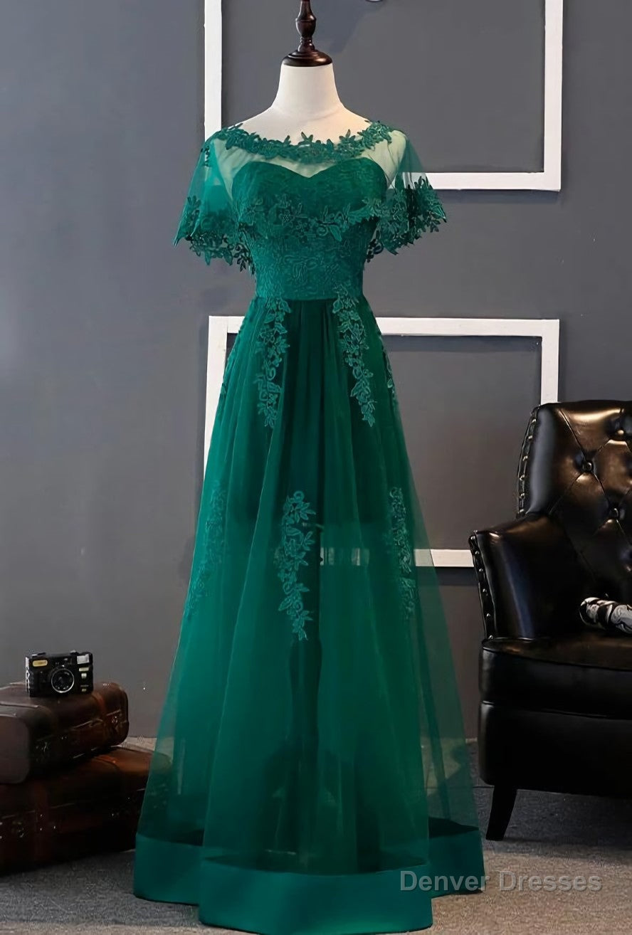 Charming Dark Green Long A-line Party Dress , Bridesmaid Dress Secondary image