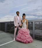 Beautiful Pink Beaded Mermaid Prom Dress Long Evening Dress