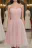 Charming Handmade Short Simple Pink Bridesmaid Dress Pink Bridesmaid Dreses