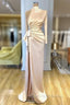 Charming High Neck Long Sleeves Prom Dress Front Split Long