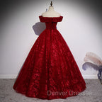 Charming Lace Sweetheart Off Shoulder Gown, Prom Party Dress