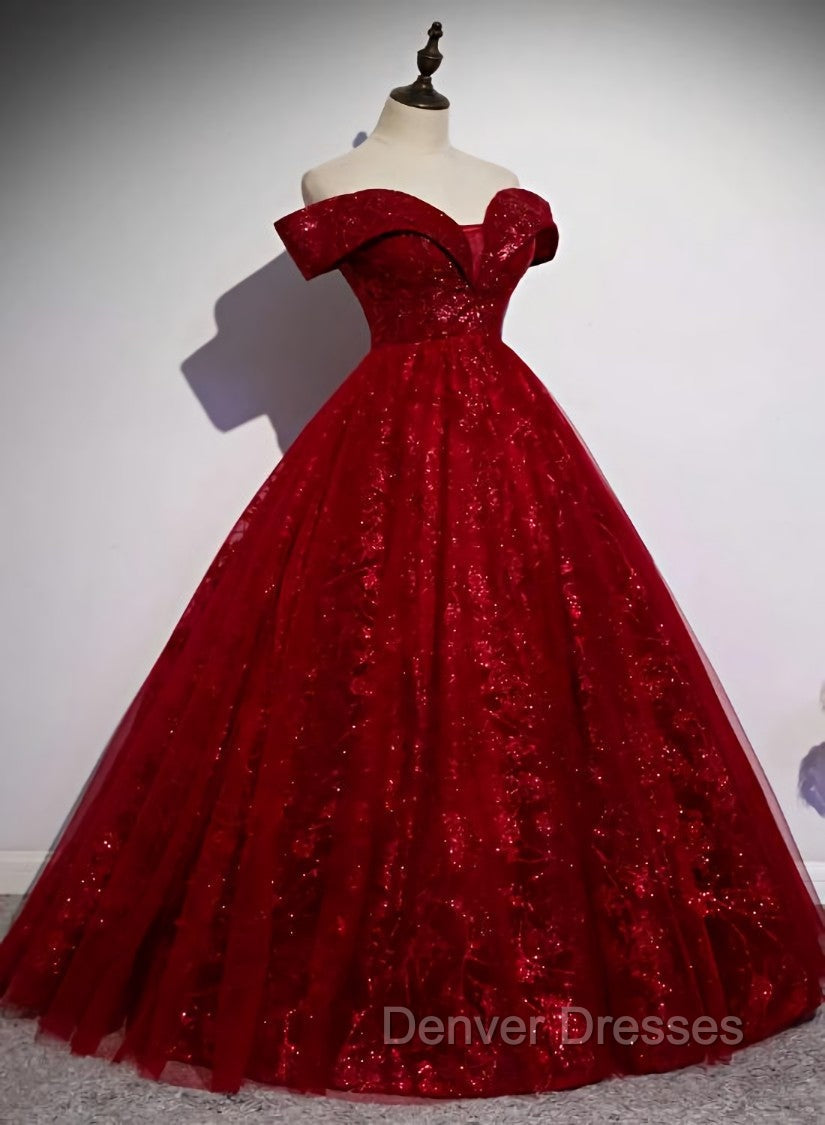 Charming Lace Sweetheart Off Shoulder Gown, Prom Party Dress Main image