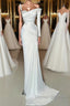 Charming Long Satin One-Shoulder Mermaid Evening Prom Dress With Beading