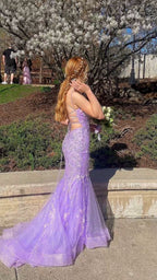 Charming Mermaid Lace Prom Dress Long Prom Dresses