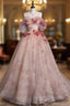 Charming Off The Shoulder Appliques Long Quinceanera Dress Formal Wedding Ball Gown Prom Dress