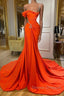 Charming One-should Sleeveless Mermaid Prom Dress With Ruffles Long