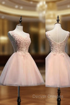 Charming Pearl Pink Tulle Formal Dress , Lovely Homecoming Dress