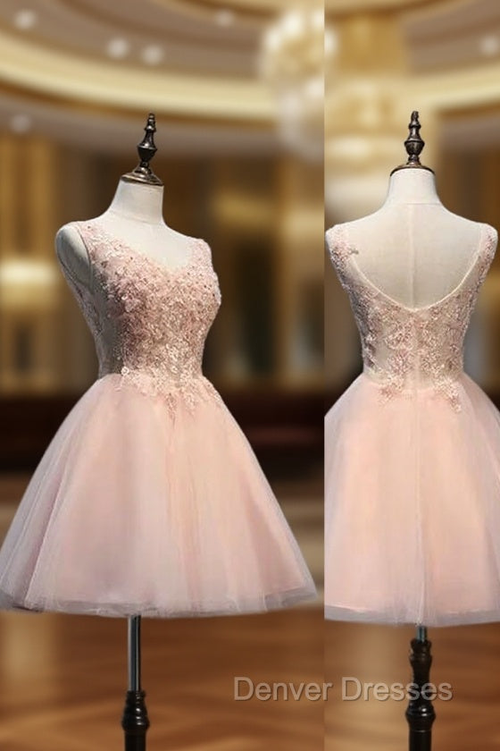 Charming Pearl Pink Tulle Formal Dress , Lovely Homecoming Dress Main image