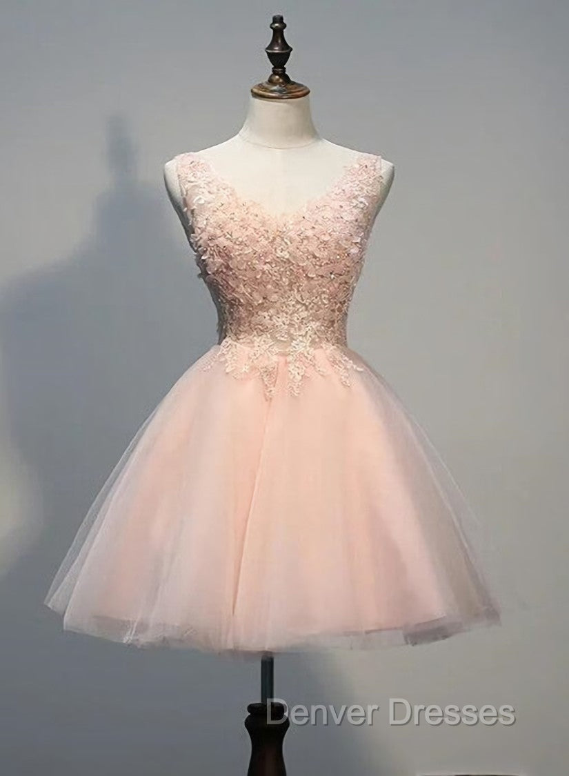 Charming Pearl Pink Tulle Formal Dress , Lovely Homecoming Dress