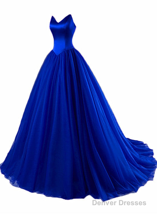 Charming Satin And Tulle V-Neckline Sweet 16 Gown, Tulle Formal Gown Secondary image