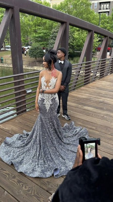 Charming Sequins Mermaid Evening Dress Long Prom Dress Secondary image