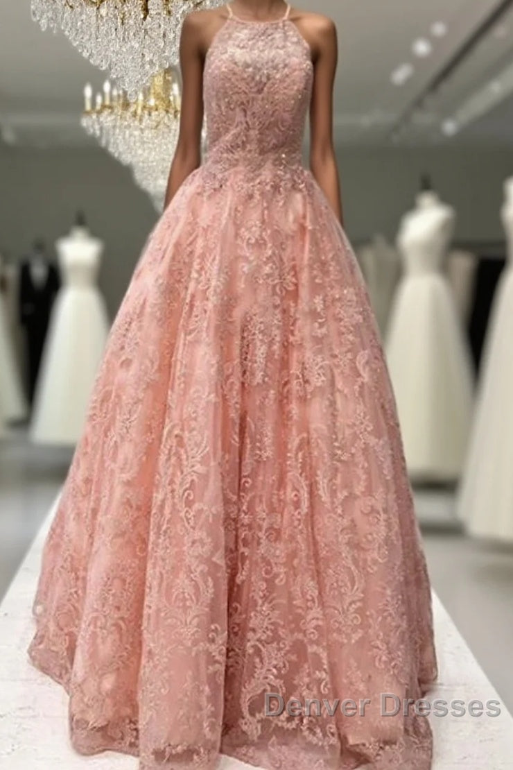 Charming Tulle Lace A-Line Long Prom Dress Evening Dress Main image