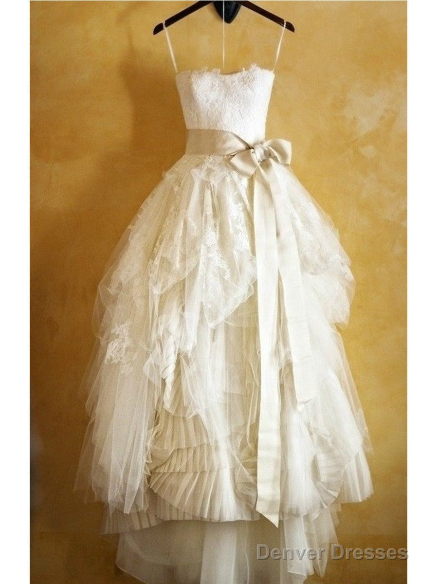 Cheap Ivory Lace Ball Gown Wedding Dresses, Wedding Prom Gowns, Bridal Dresses, Bridal Gowns Main image