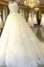 Cheap Popular Stunning Ivory Lace Top A-Line Wedding Dress, Bridal Gown,