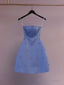 Chic A-Line Blue Satin Homecoming Dress 18Th Birthday Outfits