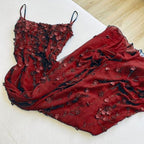 Chic Bodycon Spaghetti Straps 3D Applique Long Prom Dress
