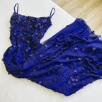 Chic Bodycon Spaghetti Straps 3D Applique Long Prom Dress