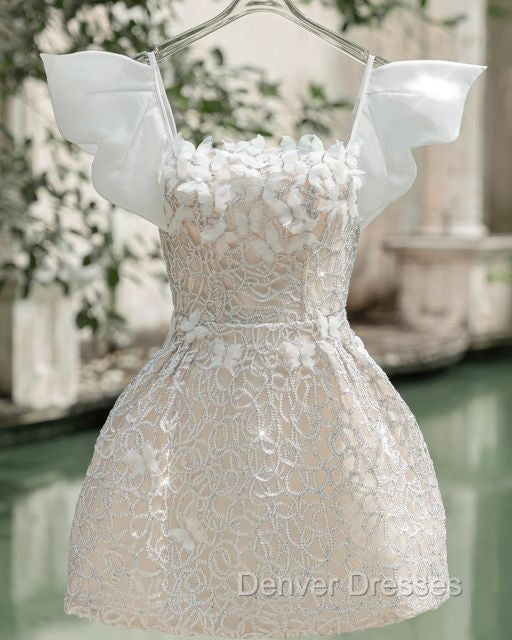 Chic Glitter A-Line Beaded Short Homecoming Dress 18Th Birthday Outfits Secondary image