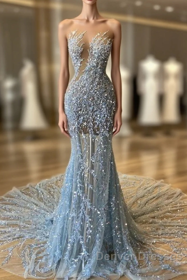 Chic Gray Prom Dress Sexy Evening Dress Main image