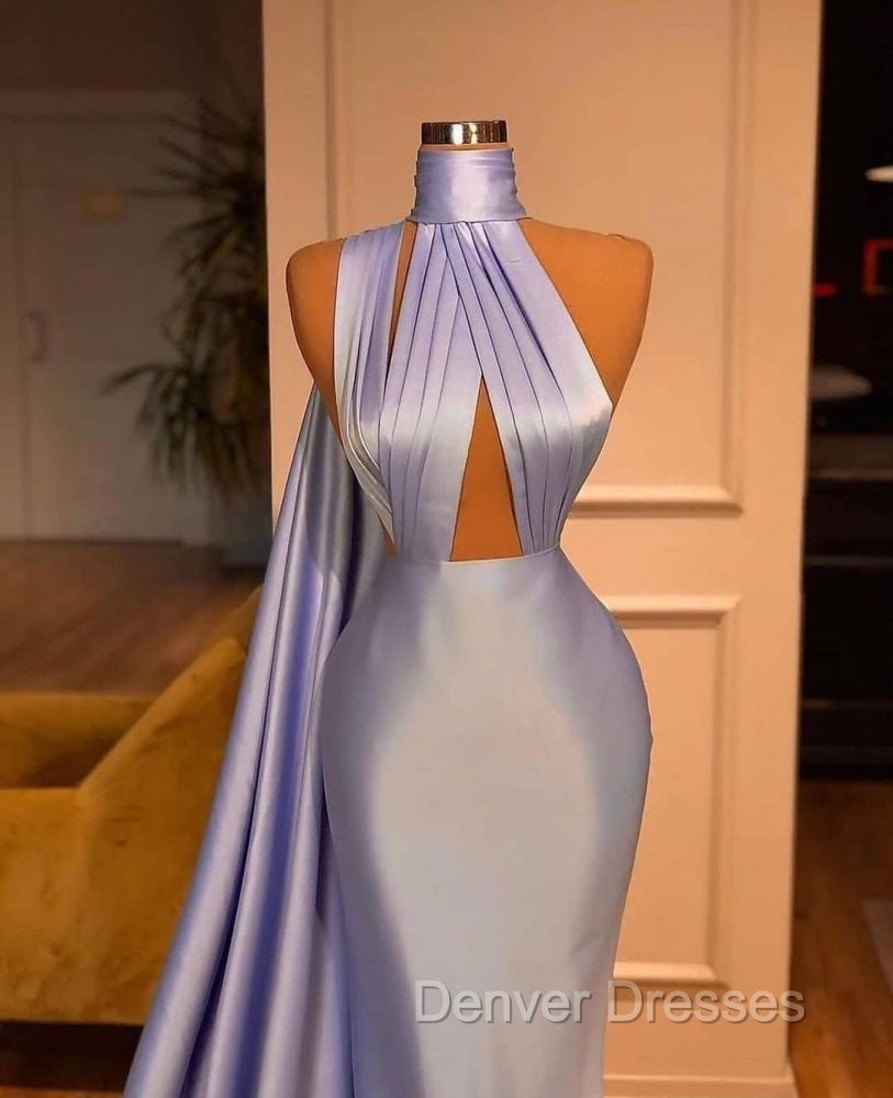 Chic Lilac One-shoulder Mermaid Long Prom Dress On Sale Secondary image