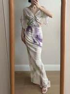 Chic Mermaid Chiffon Long Prom Dress Evening Dress