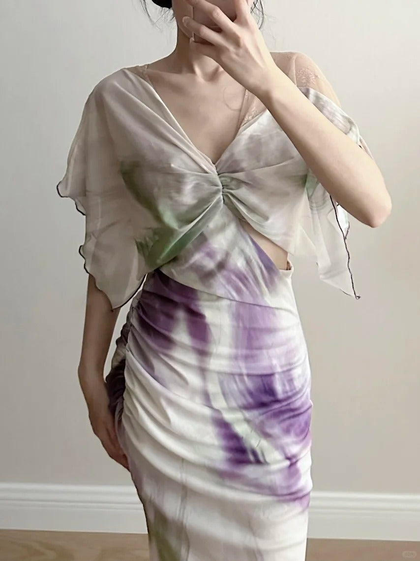 Chic Mermaid Chiffon Long Prom Dress Evening Dress