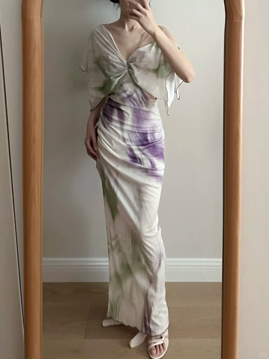 Chic Mermaid Chiffon Long Prom Dress Evening Dress