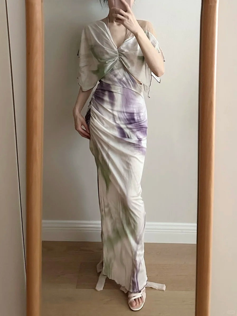Chic Mermaid Chiffon Long Prom Dress Evening Dress Main image