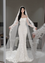 Chic Mermaid Long Wedding Dress Tulle Strapless White Bridal Gowns Appliques Sleeveless Bridal Dress