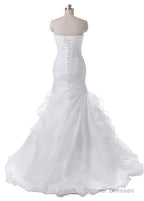 Chic Neckline Mermaid Wedding Dresses