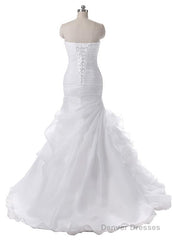 Chic Neckline Mermaid Wedding Dresses