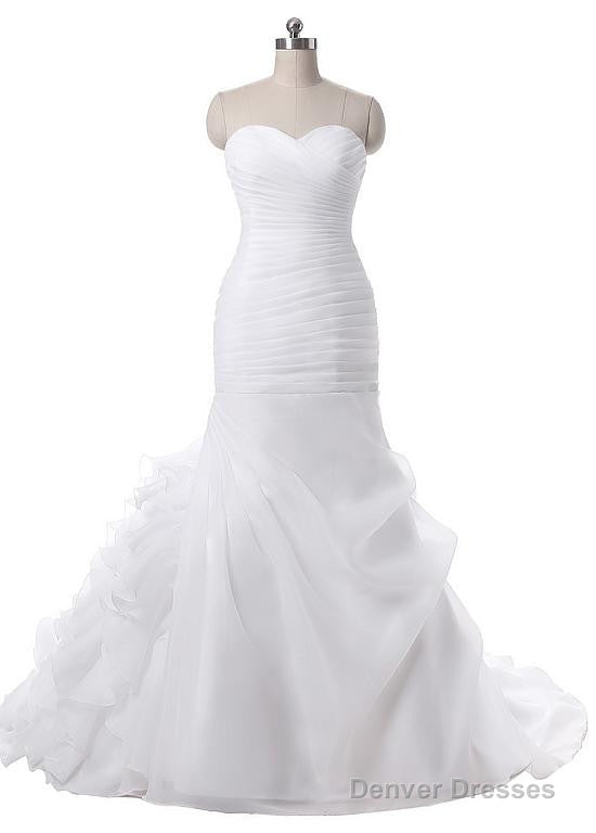 Chic Neckline Mermaid Wedding Dresses Main image