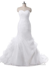 Chic Neckline Mermaid Wedding Dresses