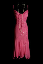 Chic Sheath Short  Prom Dress Chiffon Beaded Hot Pink Birthday Dress Sleeveless Evening Dress